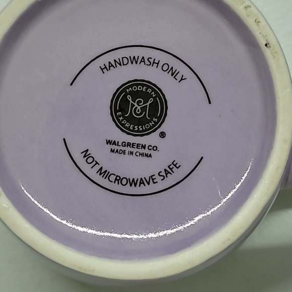 Modern Expressions “S” Monogram Mug Purple White Gold - Picture 7 of 9